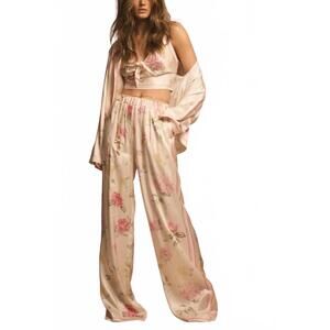 NEW LOVESHACKFANCY helia wide leg pant in sunlit rose